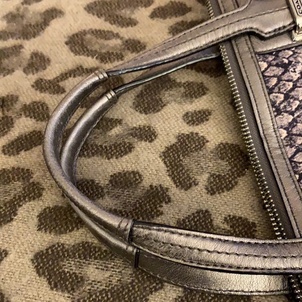Coach Pewter Python Canvas Crossbody - Picture 9 of 15